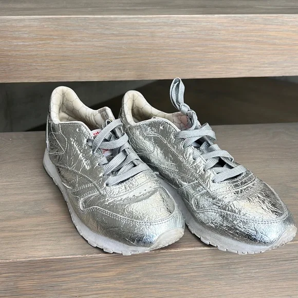 Reebok Club Glitter Sneakers Reebok Zilver Sneakers Reebok Shoes